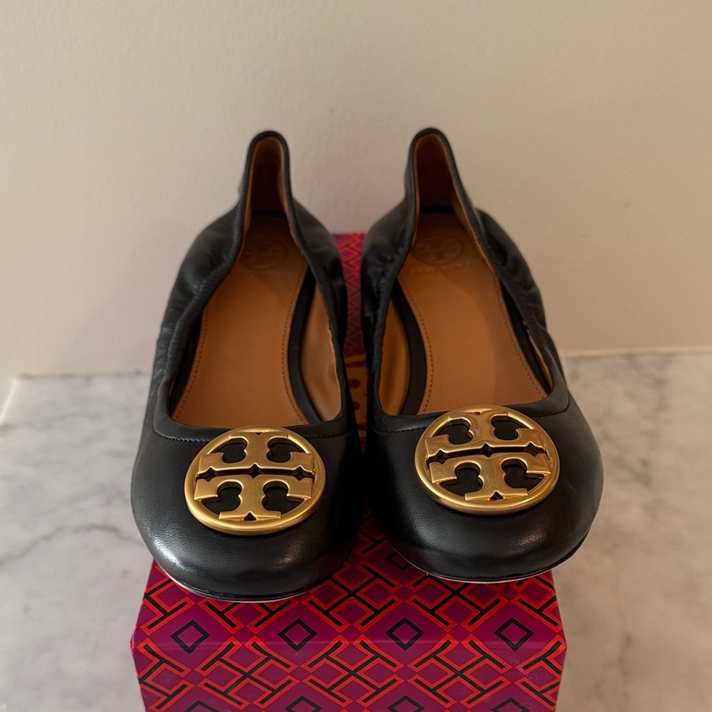Tory Burch Chelsea Ballet Scrunch Back Nappa Leather